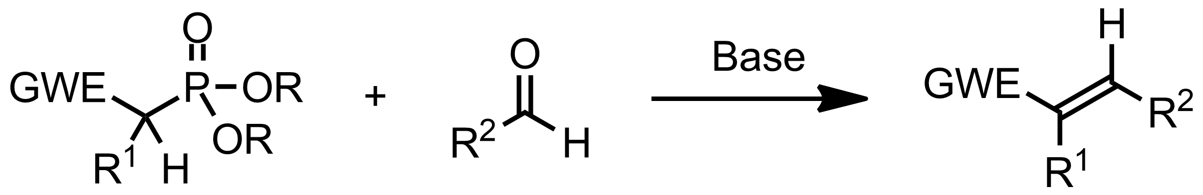 Schematic representation of the Horner-Wadsworth-Emmons Reaction.